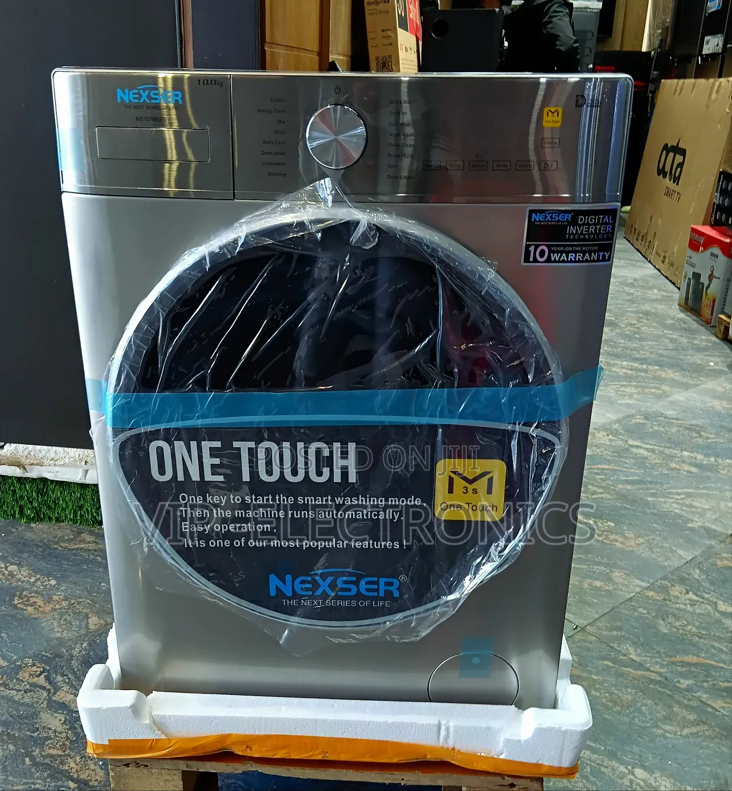 Nexser 10kg Digital Inverter Automatic Washing Machine One Touch Smart