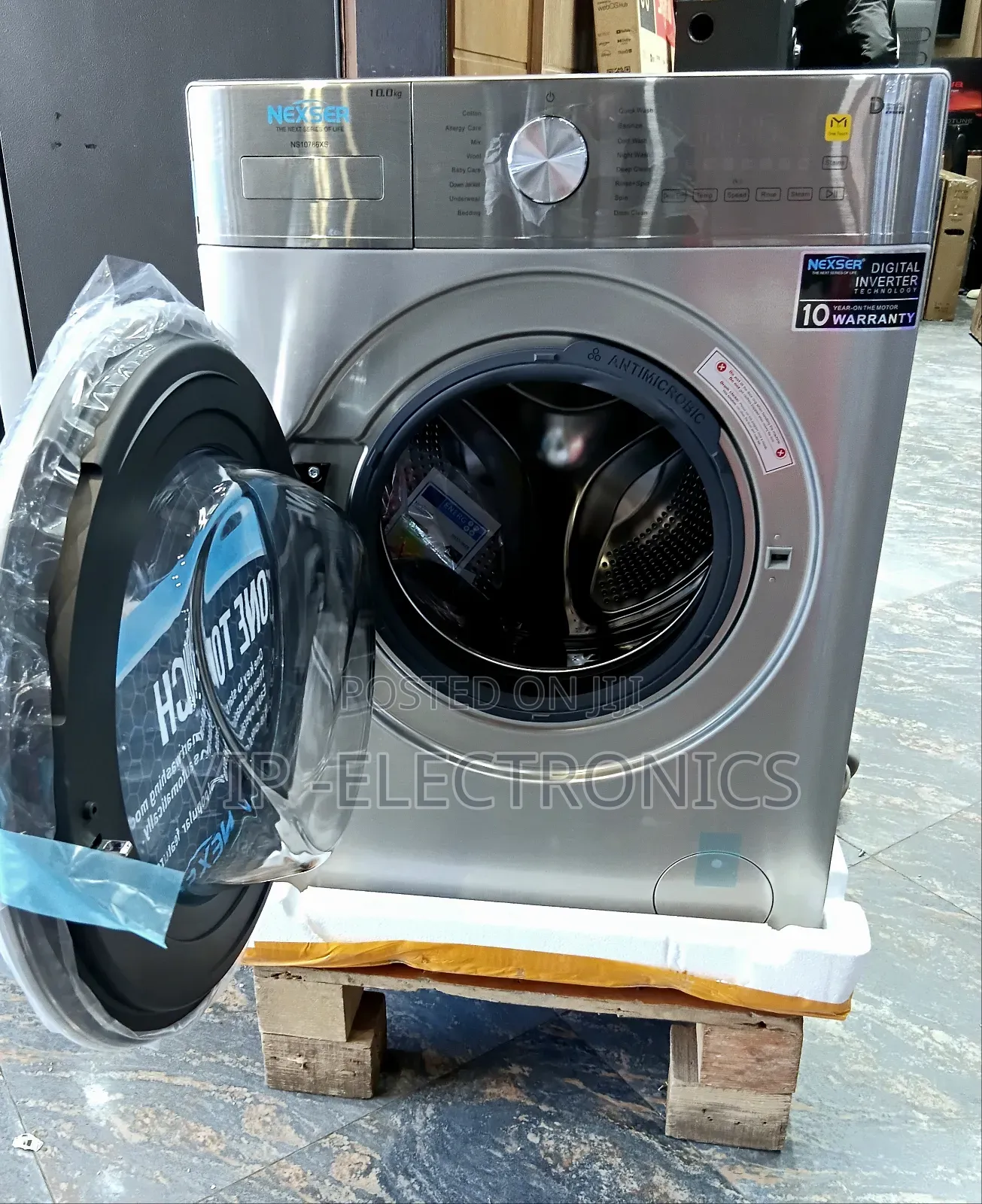 Nexser 10kg Digital Inverter Automatic Washing Machine One Touch Smart