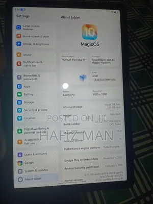 New Honor Pad X8 128 GB Silver