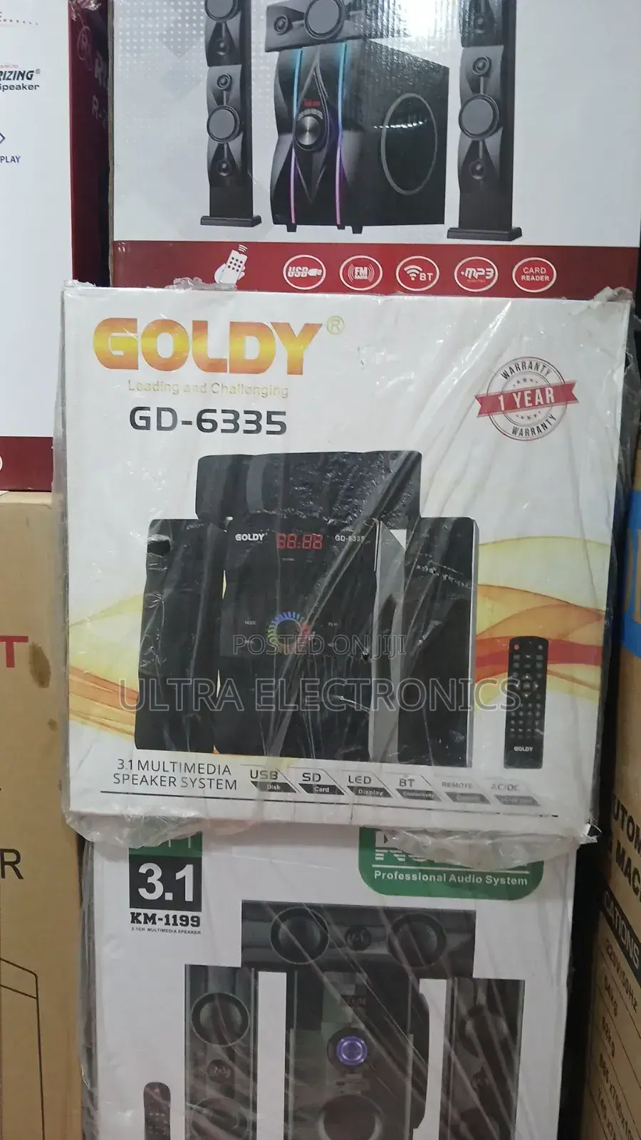 Goldy Gd-6335 Multimedia Speaker System. System Type: 3.1 Channel