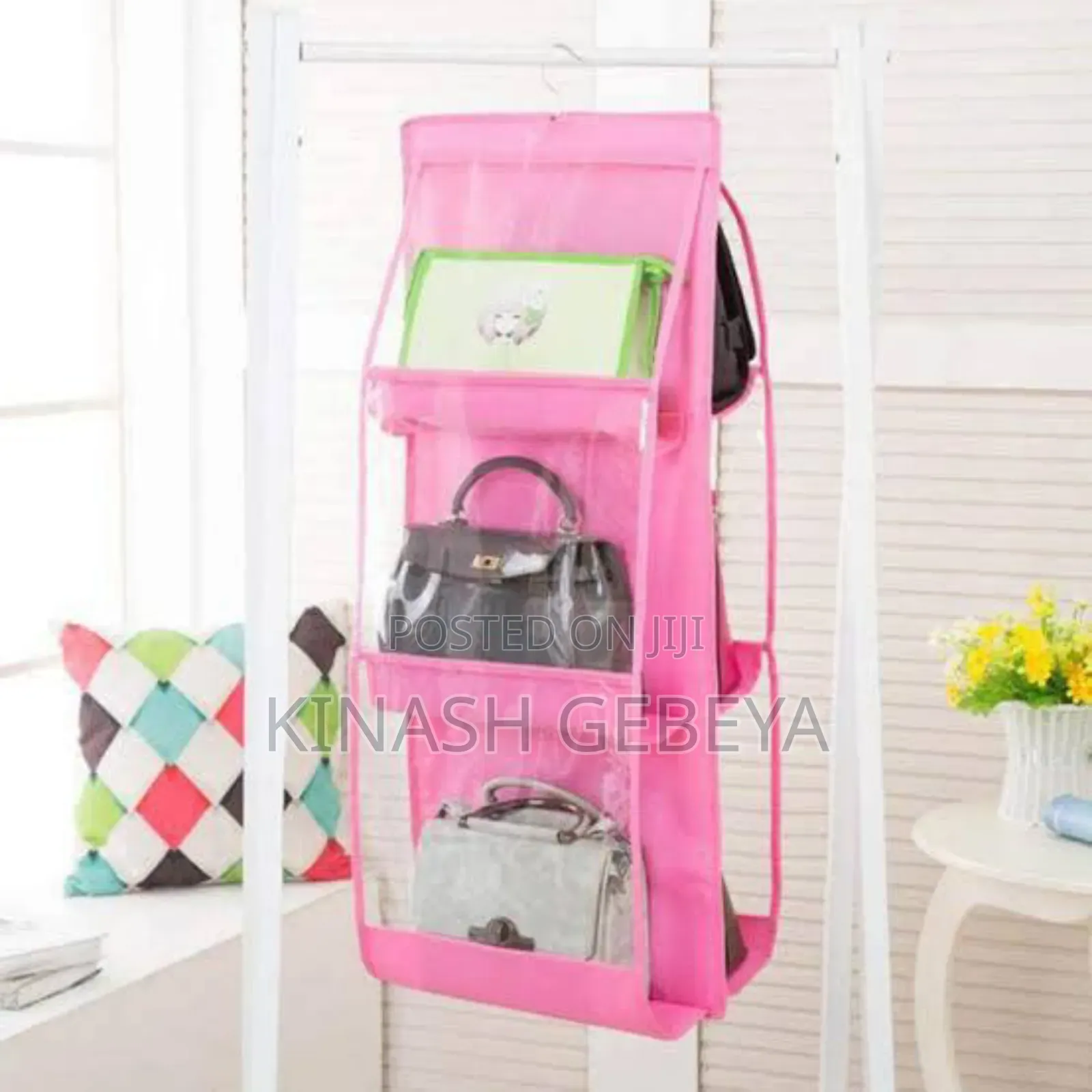 Multi Pocket Bag Organizer(Pink Colour Only)