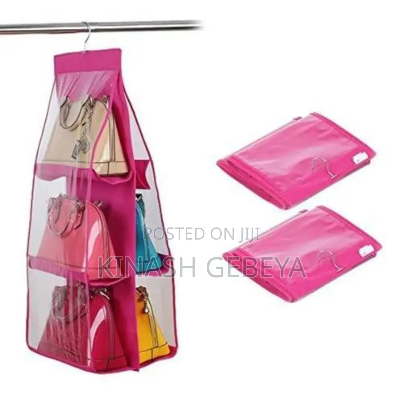 Multi Pocket Bag Organizer(Pink Colour Only)