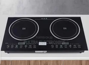 Electric Induction Cooktop With a Dual-Burner Design.