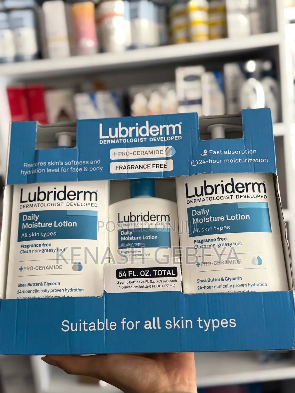 Lubriderm Daily Moisture Lotion 3-Pack Bundle