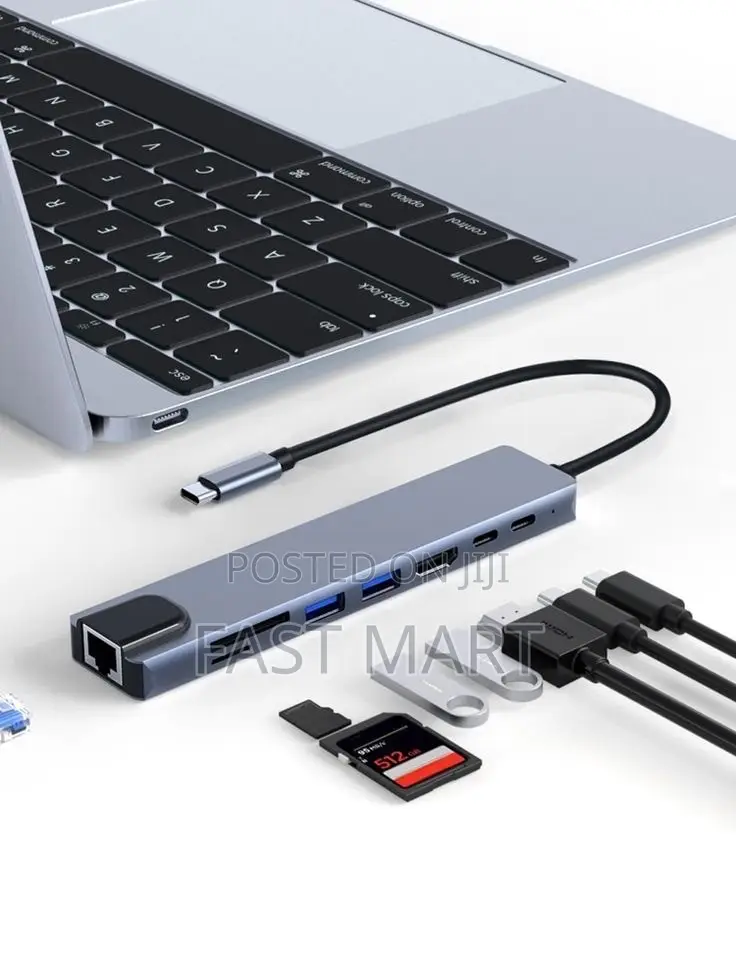 8in1 Usb C Hub Adapter for sale - Fast Mart Price: ETB 2,799 on Jiji ...