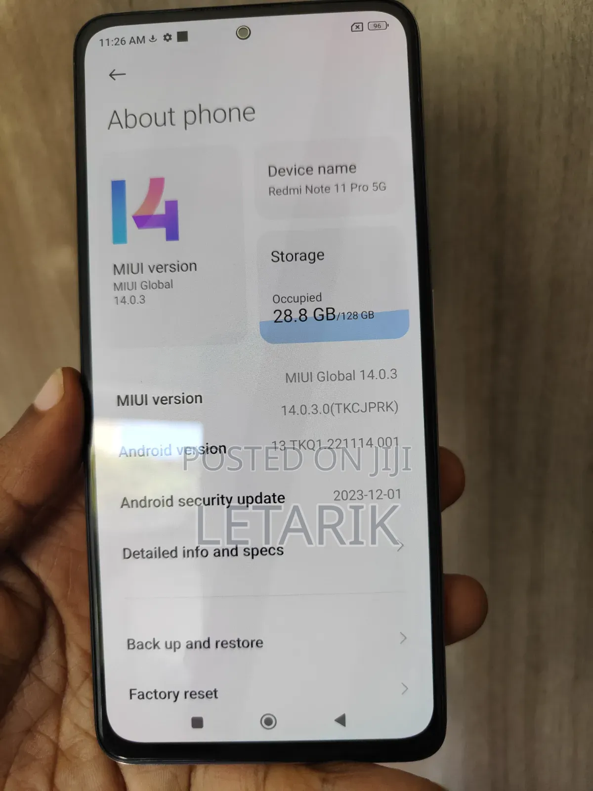Xiaomi Redmi Note 11 Pro 5G 128 GB White