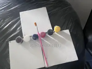 3 Mini Canvas 1 Brush 6color Paint