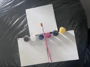 3 Mini Canvas 1 Brush 6color Paint