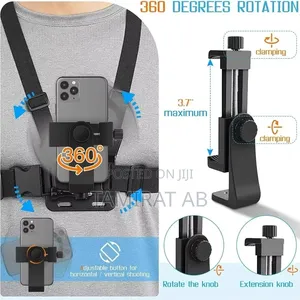 Universal Adjustable Chest Mount Harness for Smartphones Action Camera
