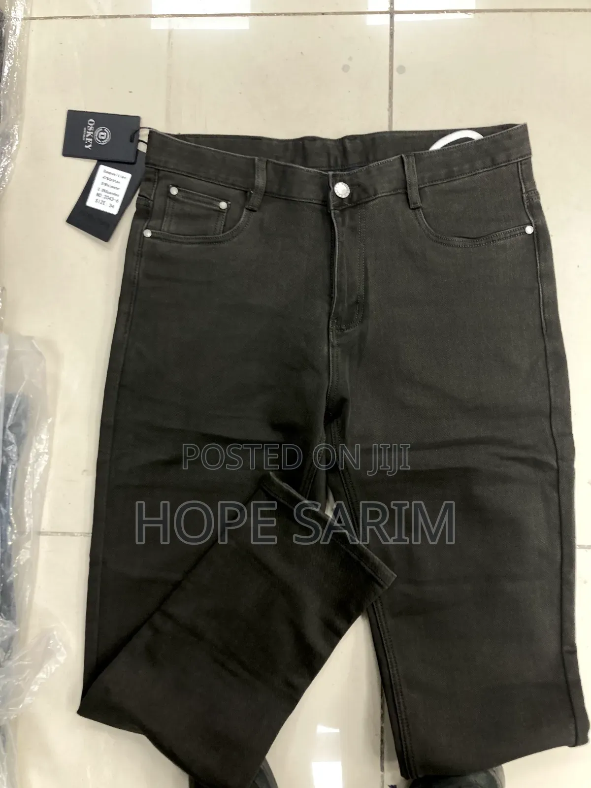 Oskey Veme Men's Dark Grey Jeans