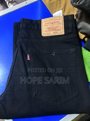 Black Levi's 501 Straight Jeans