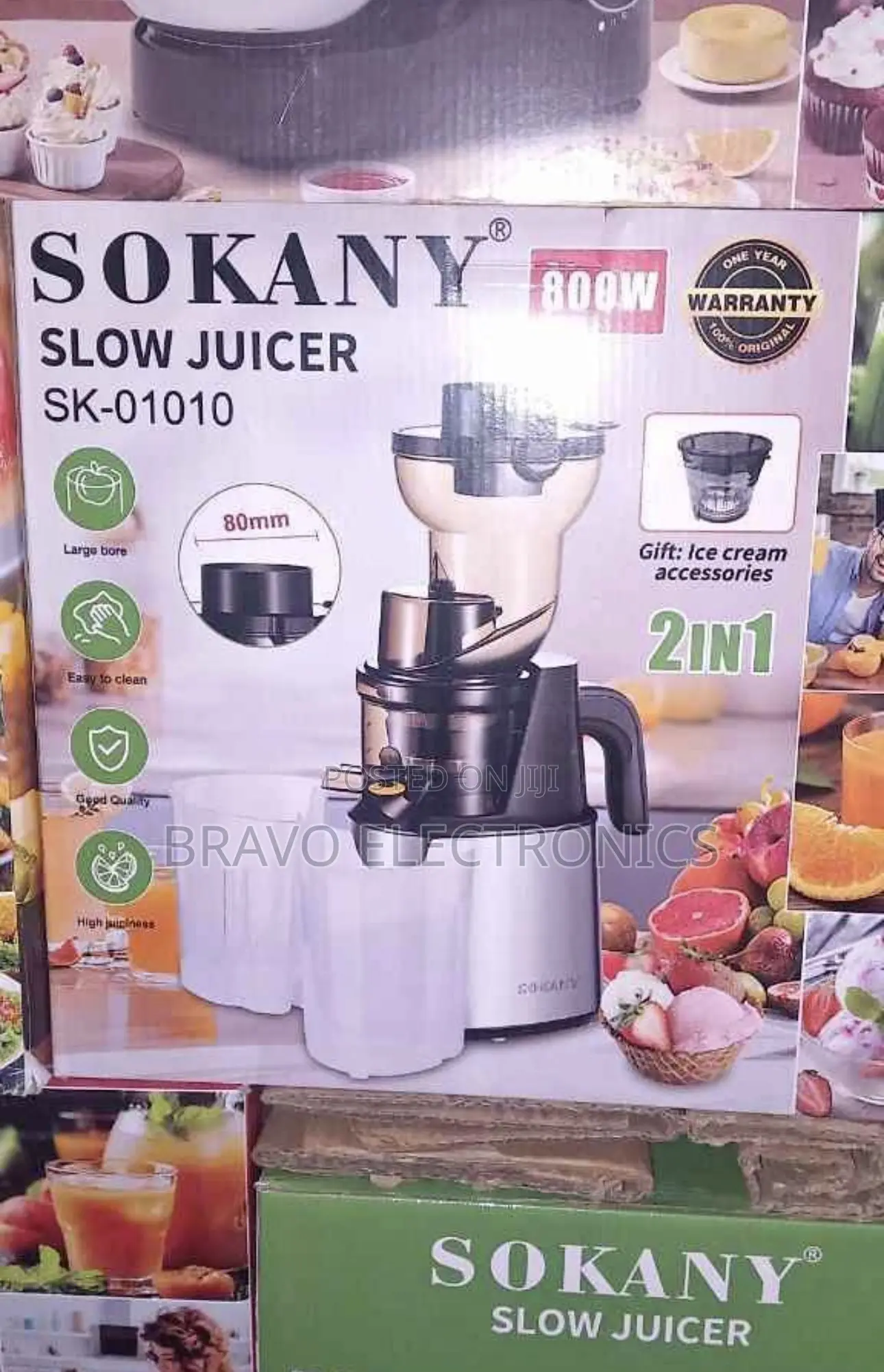 Sokany 2 in 1 Slow Juicer 800w
