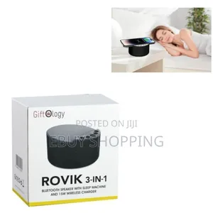 Rovik 3-in-1 Bluetooth Speaker With Sleep Machine Wireless Charger