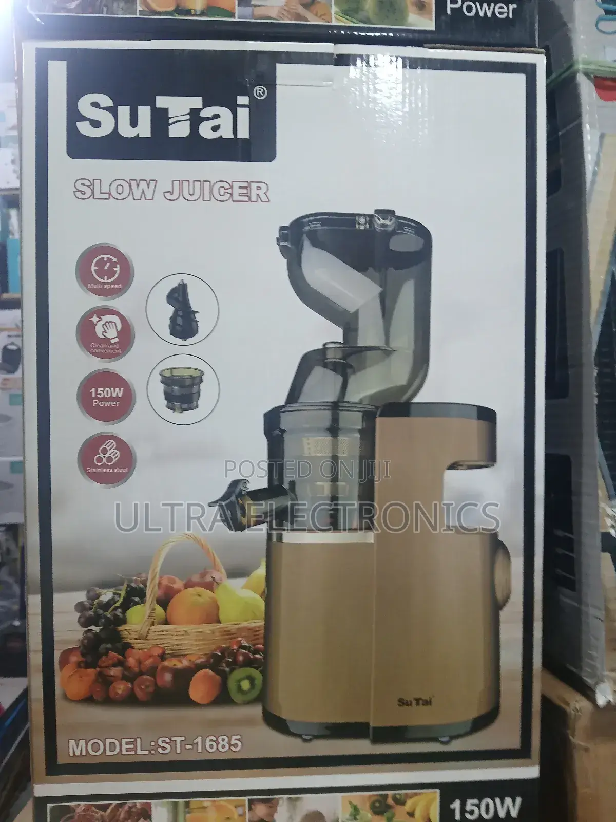 Juicer Sutai Slow (Model: St-1685). Technology: Uses Slow-Speed