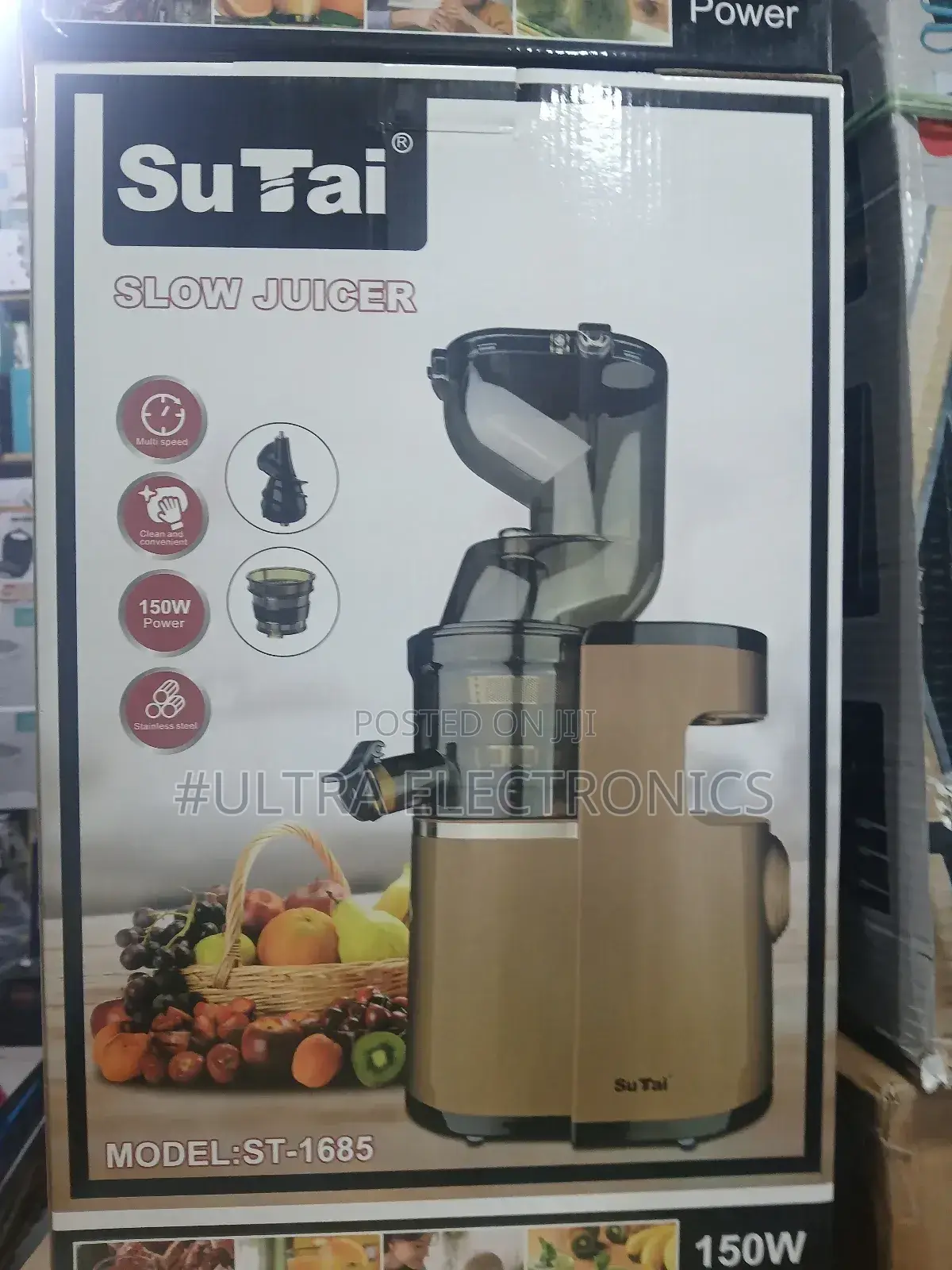 Juicer Sutai Slow (Model: St-1685). Technology: Uses Slow-Speed