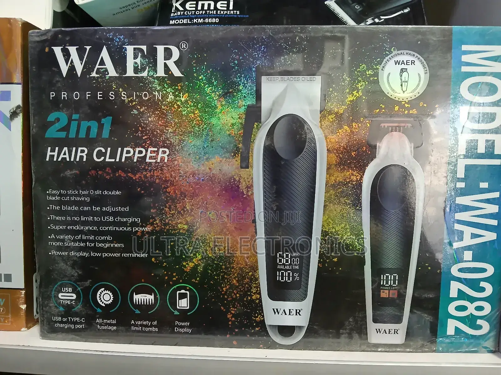 የፀጉር ማሽን Waer Professional 2-in-1 Hair Clipper. Features: