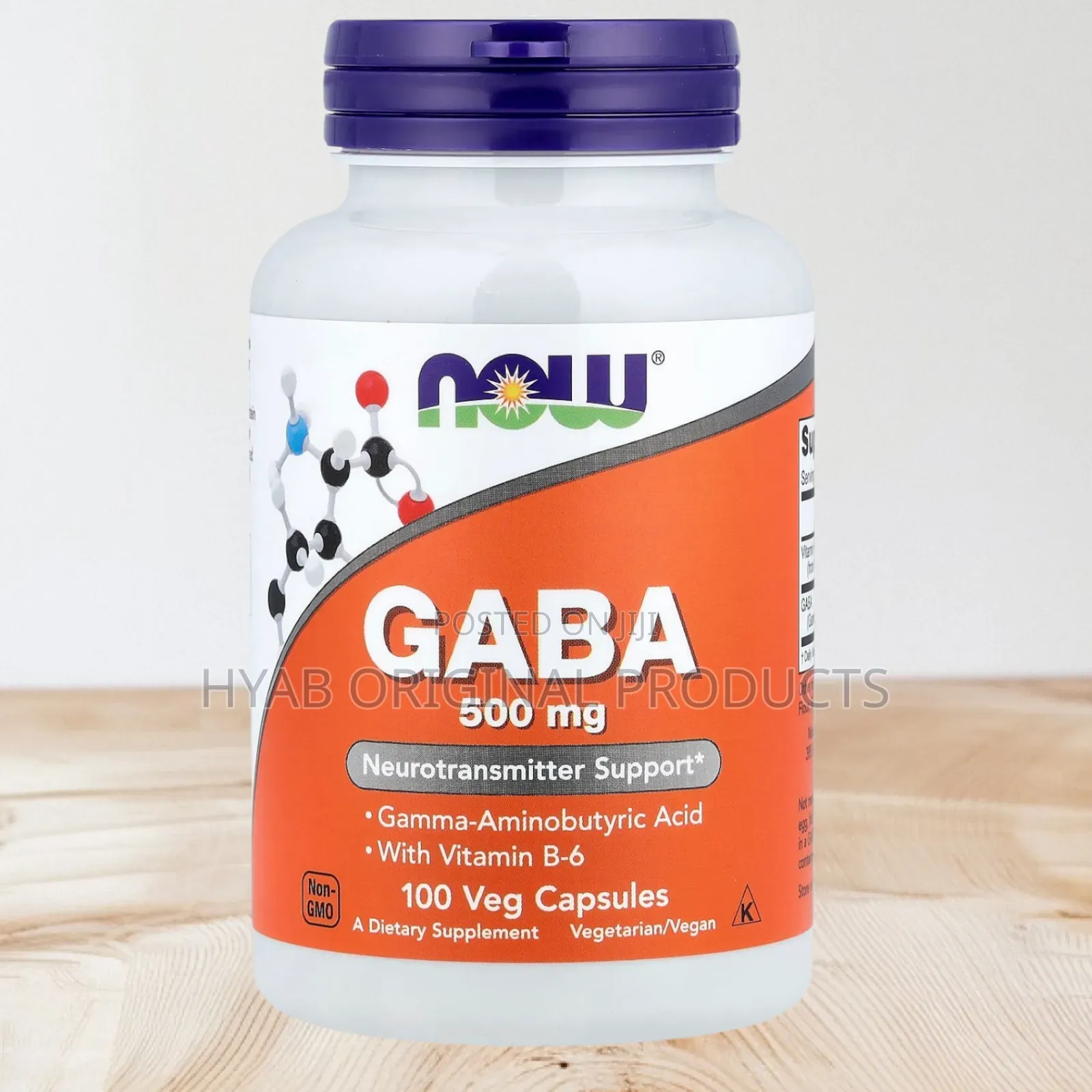 Gaba 500 Mg , Natural Neurotransmitter 100 Veg Capsules