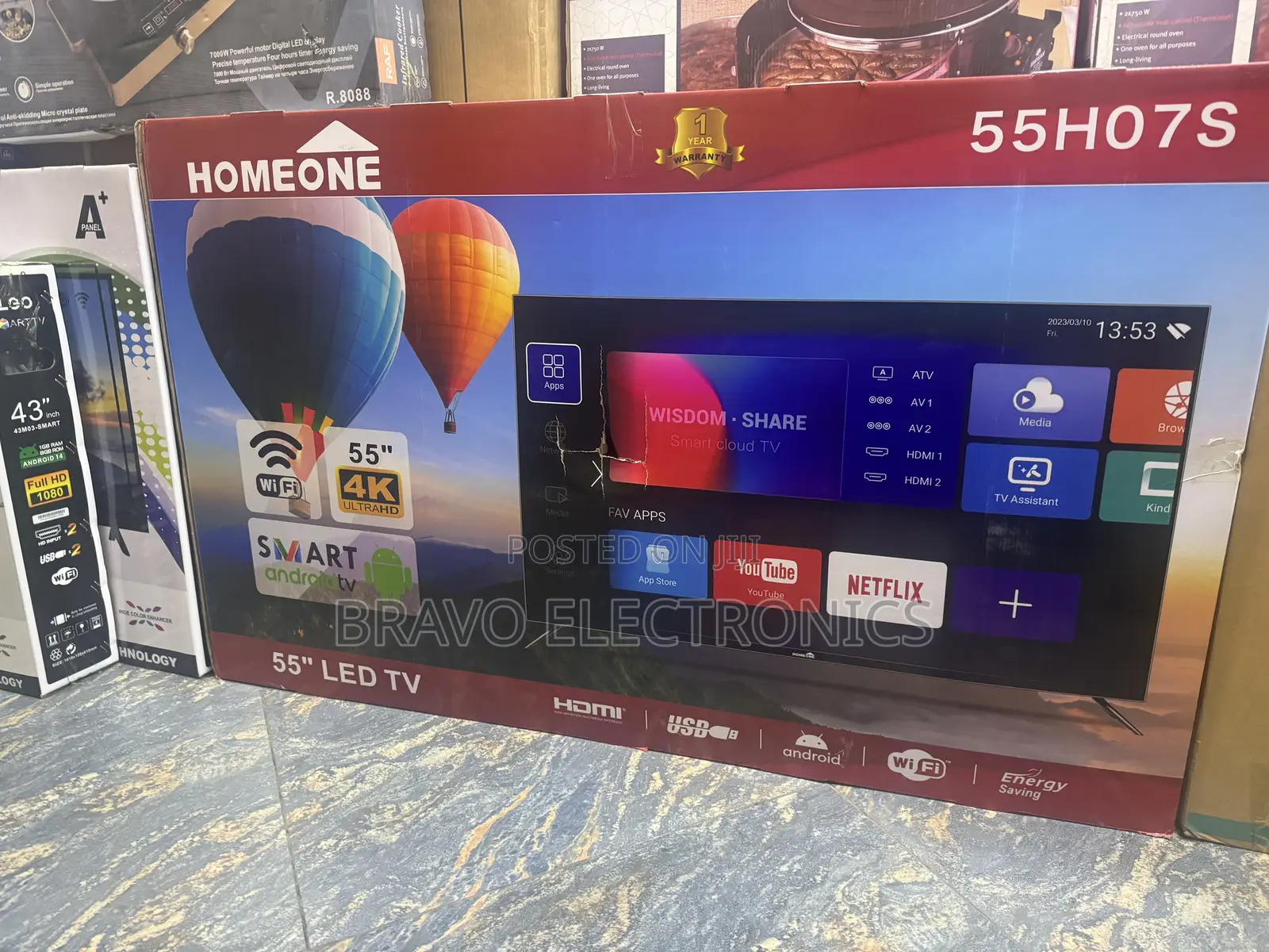Homeone Tv 55” – Uhd | Smart Android | Big Screen Entertainment