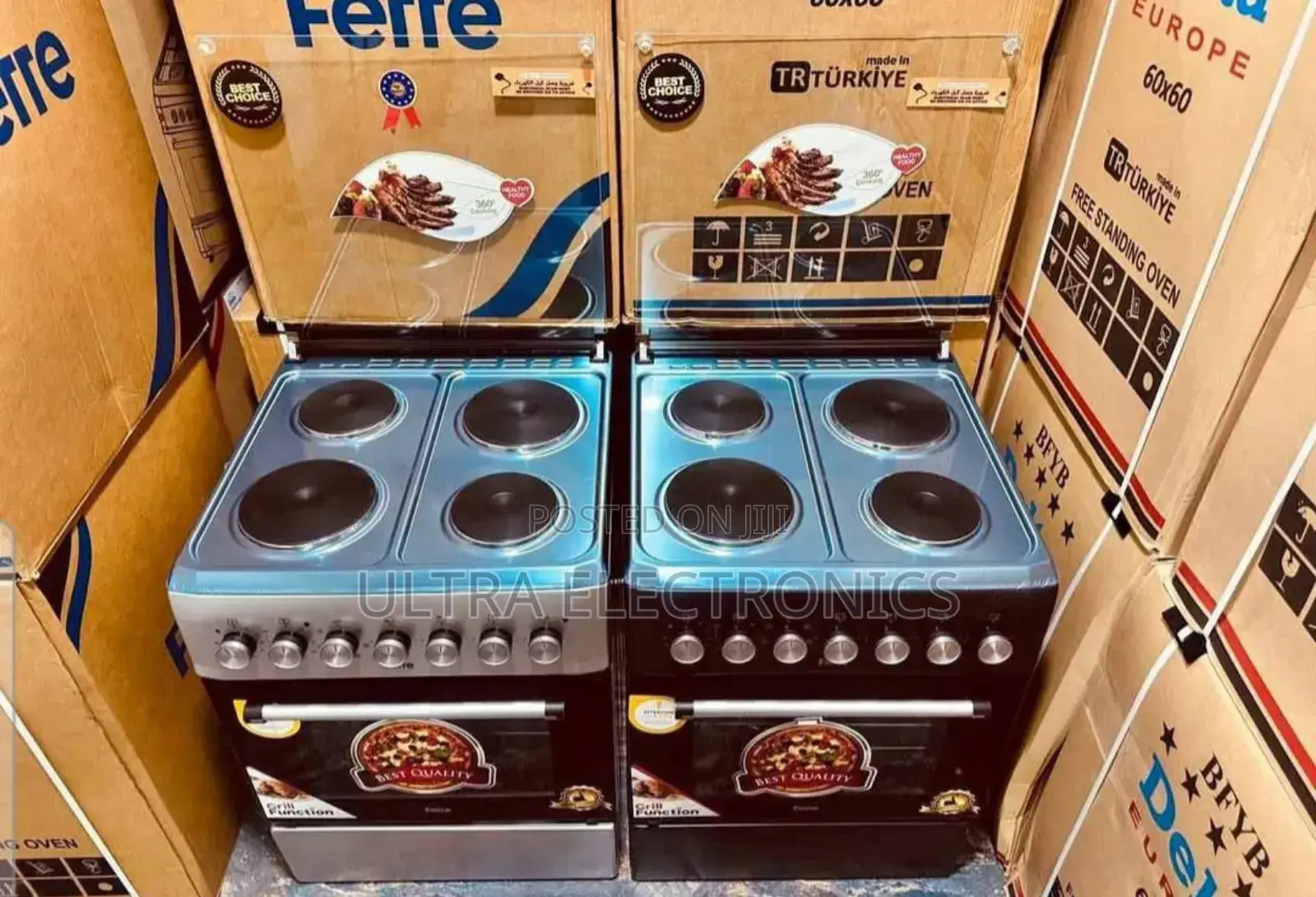 Ferre Brand Freestanding Electric Ovens, Available in a 60x60cm