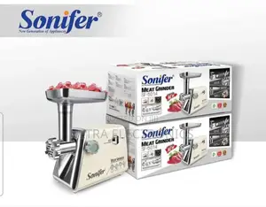 Sonifer Sf-5014 Electric Meat Grinder. It Features a Powerful Motor,