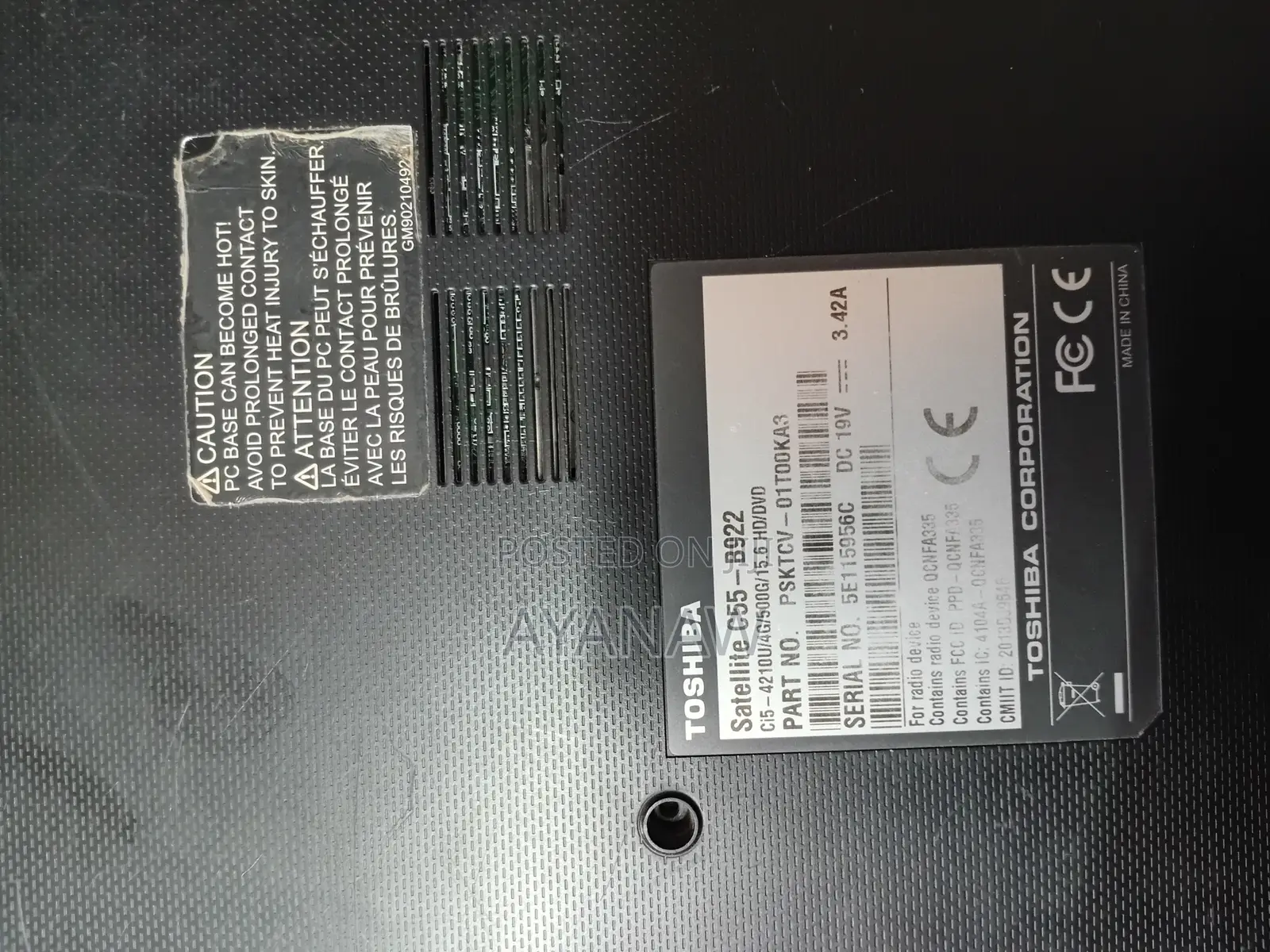 Laptop Toshiba Satellite C55 4GB Intel Core i5 SSD 500GB