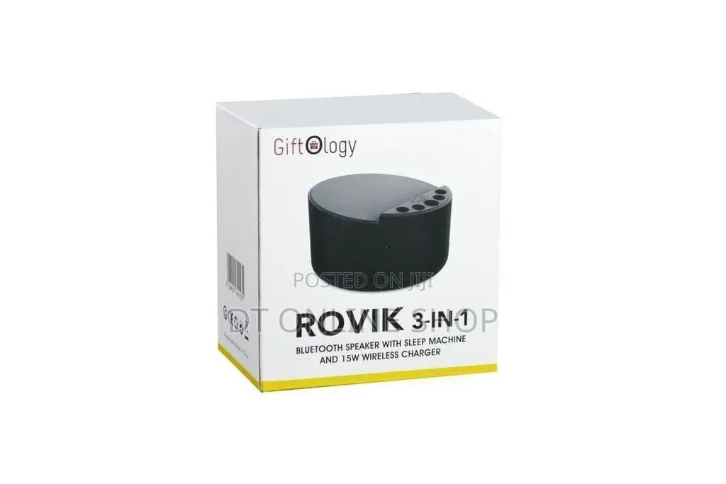 Rovik 3-in-1 Bluetooth Speaker With Sleep Machine Wireless Charger