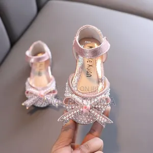 Mk- 0553 Girls Pearl Decor Princess Sandals