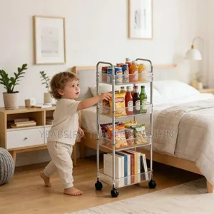 4-Layer Movable Kitchen Storage Rack/Shelf