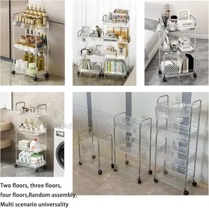 4-Layer Movable Kitchen Storage Rack/Shelf