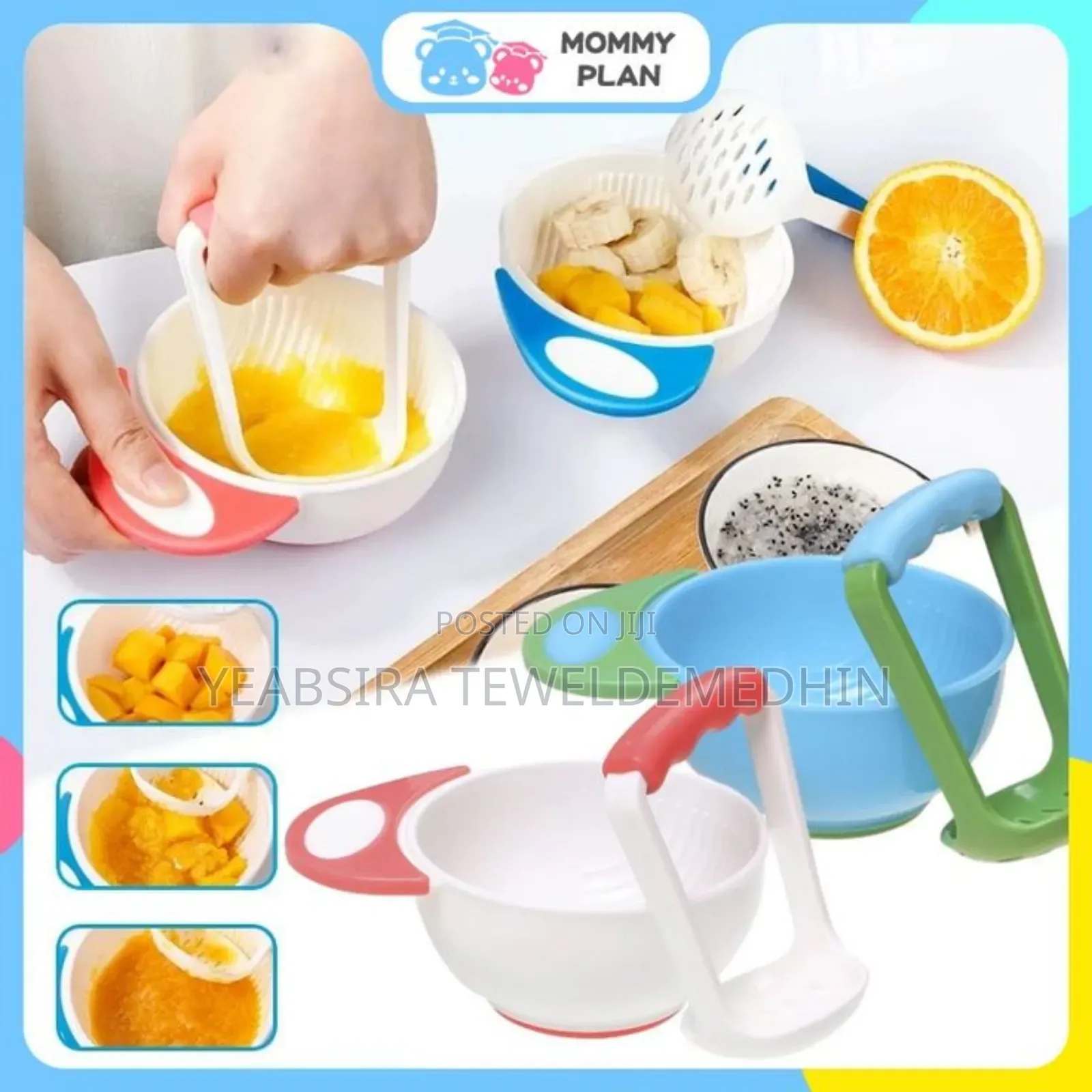 Food Mash and Serve Bowl