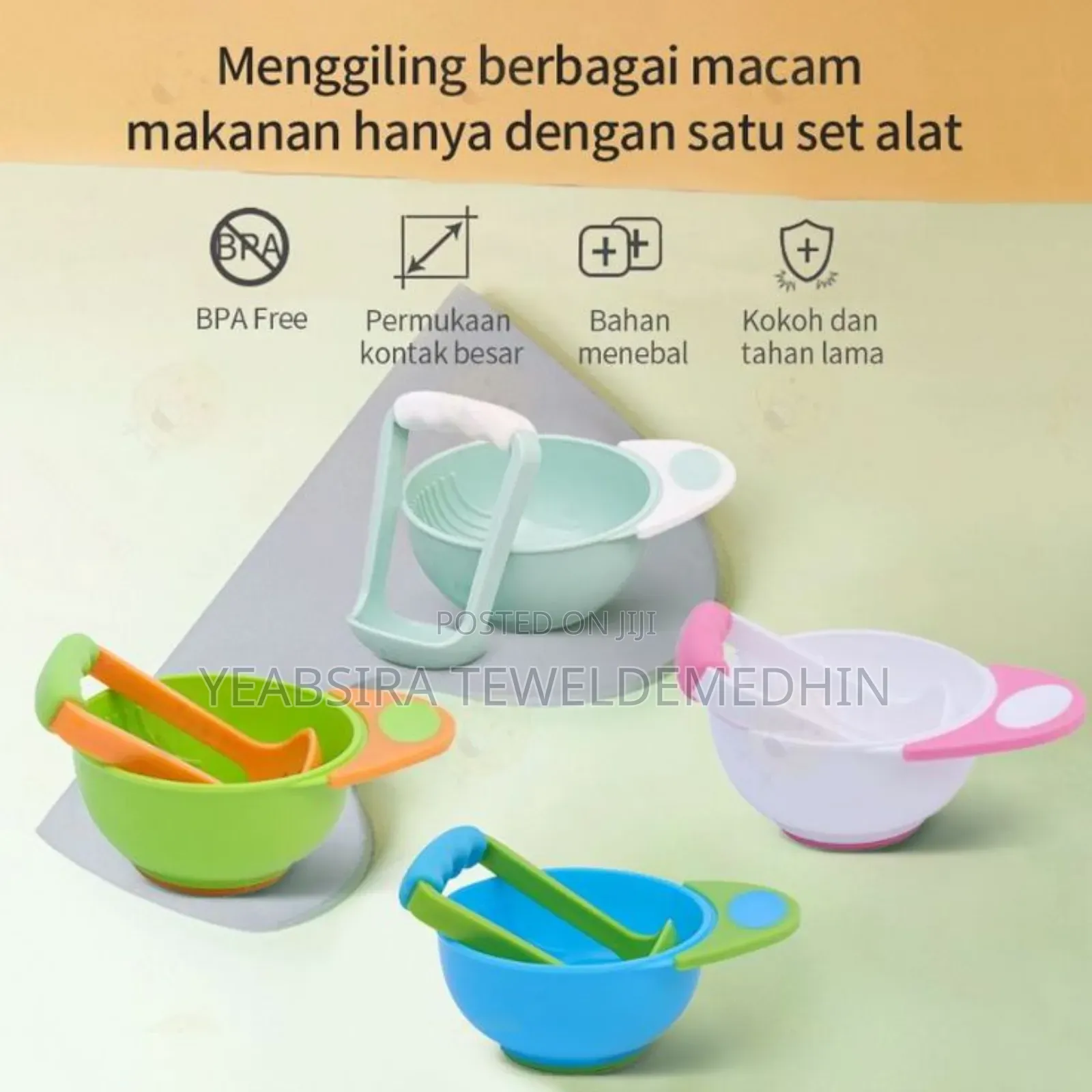 Food Mash and Serve Bowl