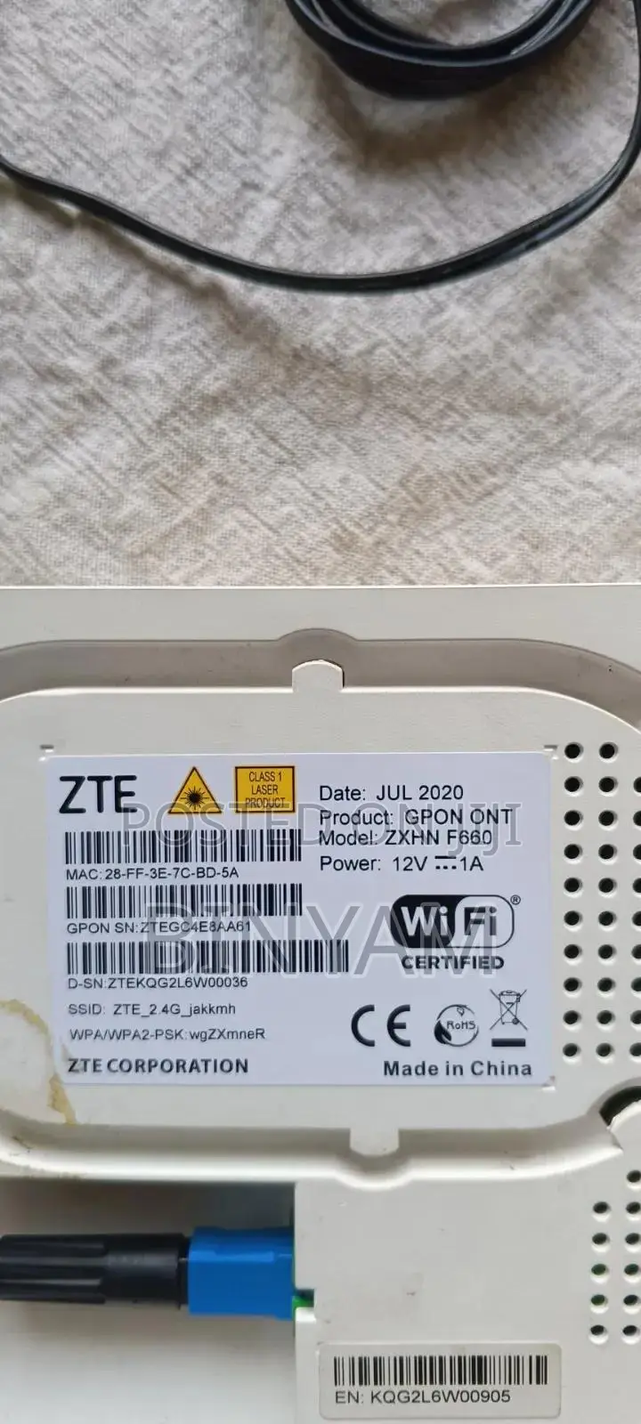 Zte Zxhn F660 (Fiber Modem/Router)