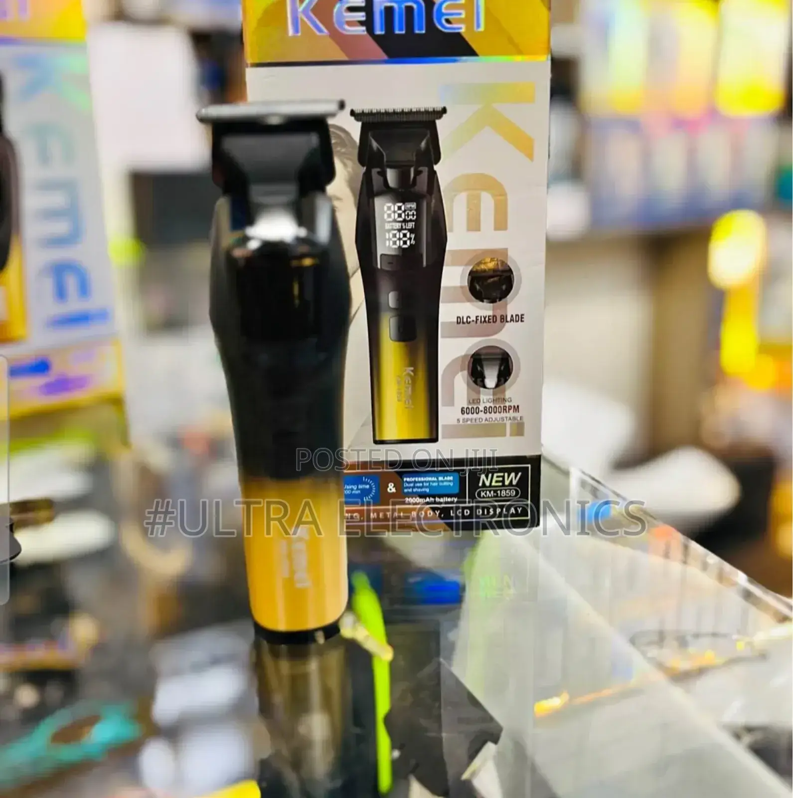 የፀጉር ማሽን Kemei Km-1859 Rechargeable Hair Clipper.