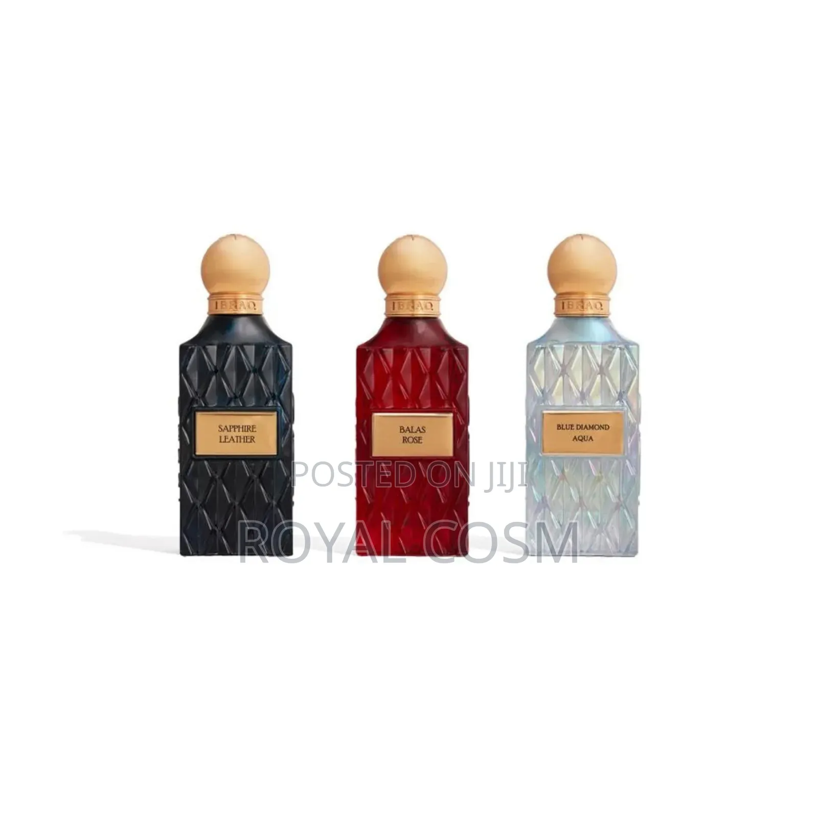 Ibrahim Al Qurashi Diamond Blue Box 3 in 1 Unisex Perfumes