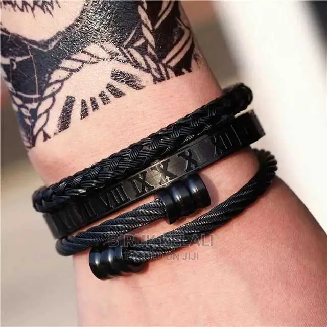 3pcs Men Fashion High Quality Stainless Steel Chain Jewelry