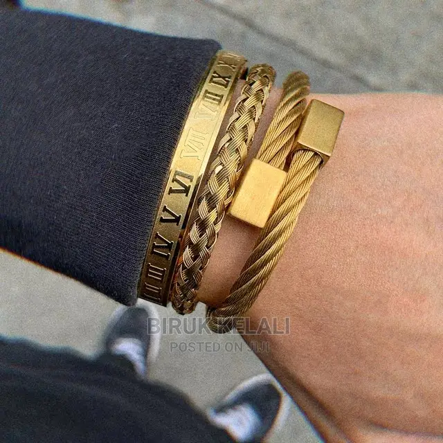 3pcs Men Fashion High Quality Stainless Steel Chain Jewelry