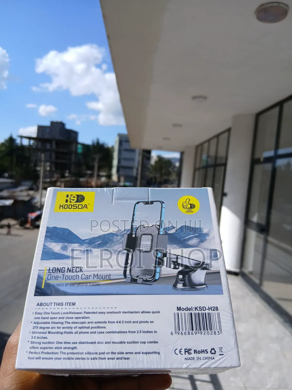 Koosda KSD-H28 Long Neck One-Touch Car Mount.