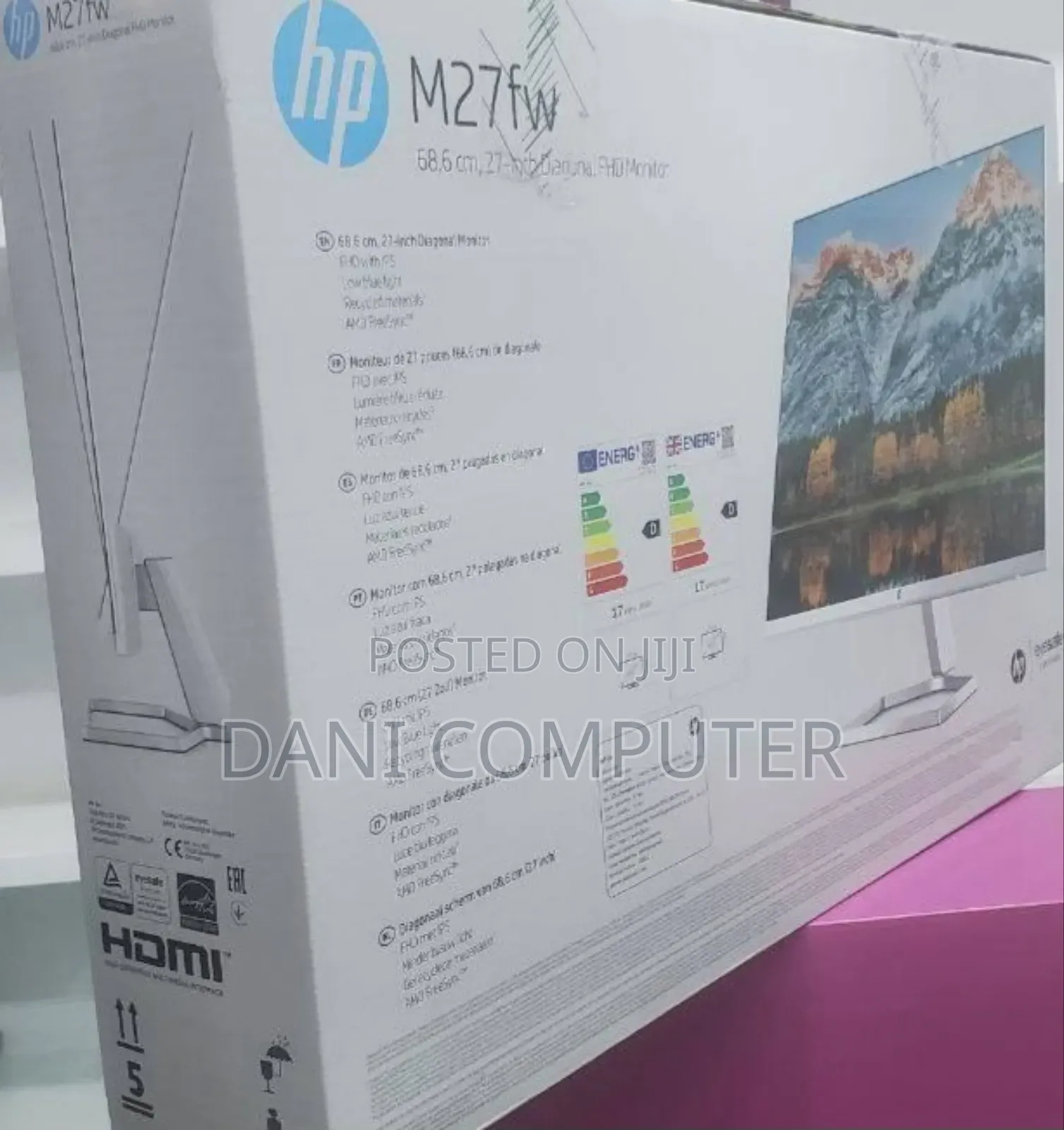 Brand New With Cartoon Hp 27" Inch Monitor Full Hd Resolution