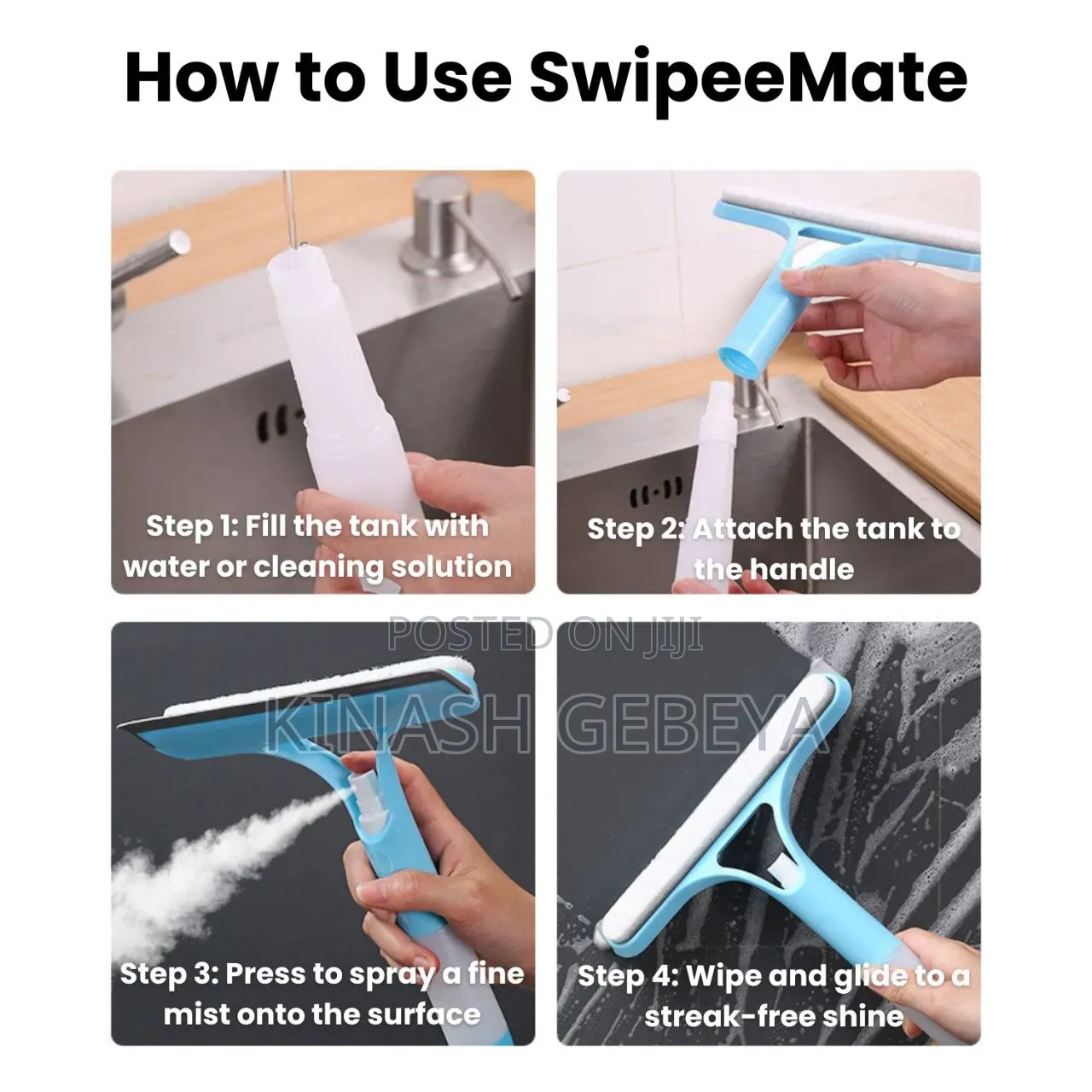 Modern 3in1 Spray With Wiper Blade Window Cleaner