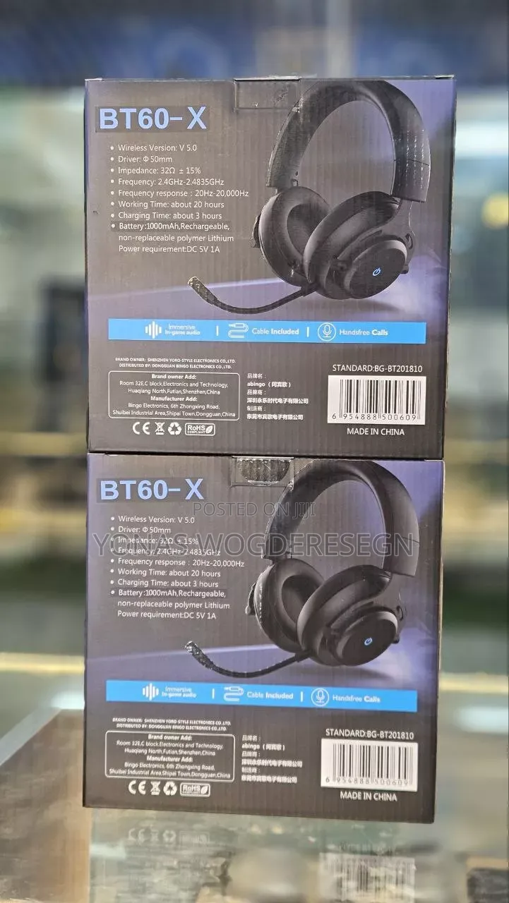 Abingo Bt60-x Wireless Gaming Headset | Low Latency | Bluetooth 5.0