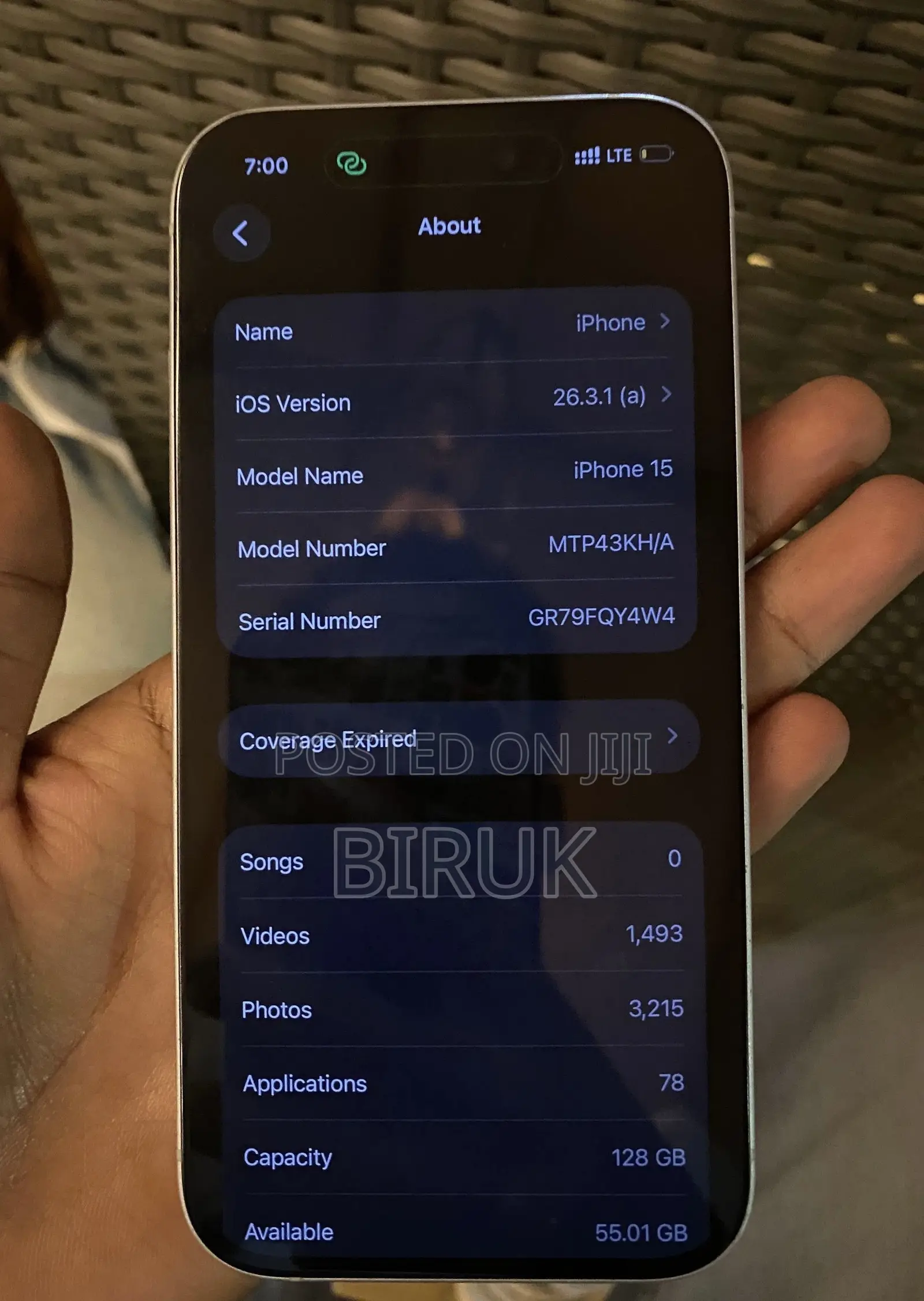 Apple iPhone 15 128 GB Blue