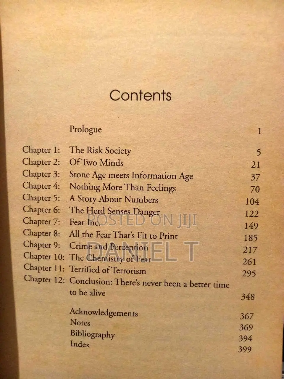 Risk: The Science and Politics of Fear