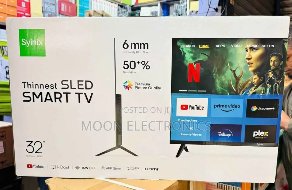 Syinix 32” Frameless Smart Tv – Ultra Slim | Android Display