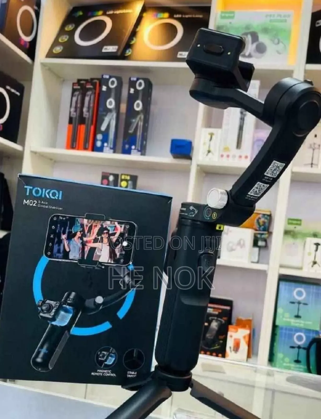 Tokqi M02 3-Axis Gimbal Stabilizer Remote Control Tiktok/Vlog/Selfie