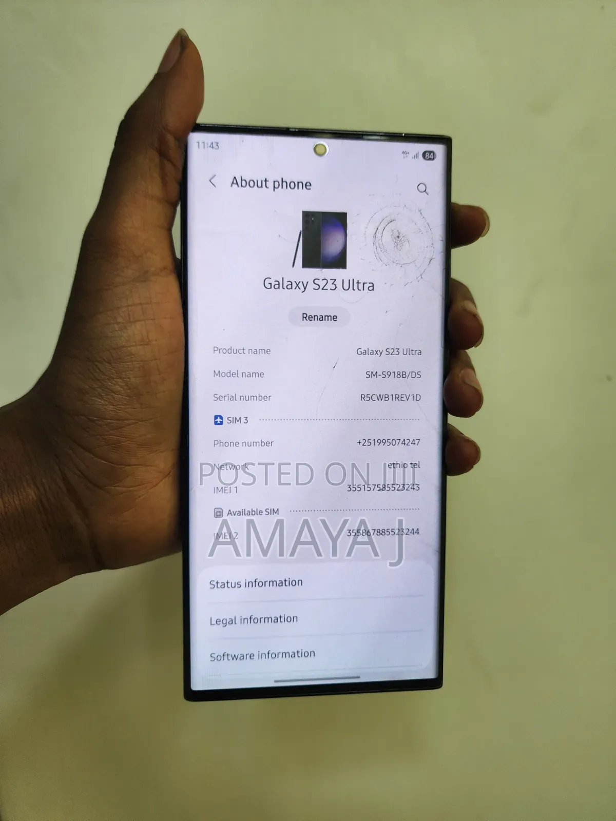 Samsung Galaxy S23 Ultra 256 GB Black