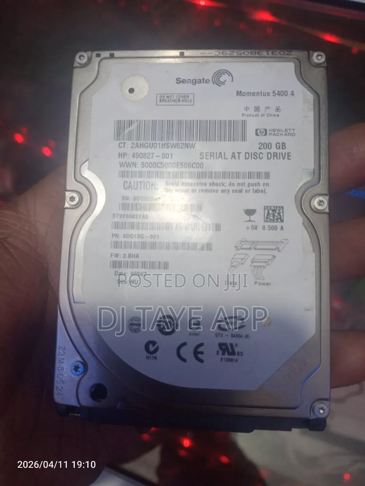Hard Disk 200gb