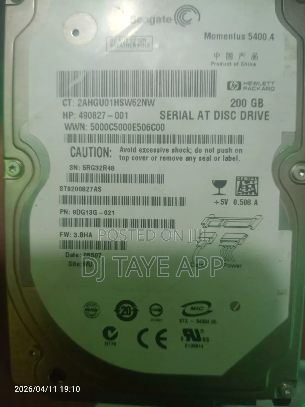 Hard Disk 200gb