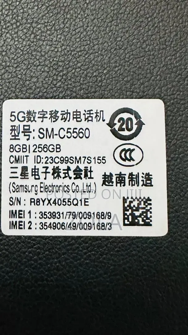 New Samsung Galaxy C55 256 GB Black