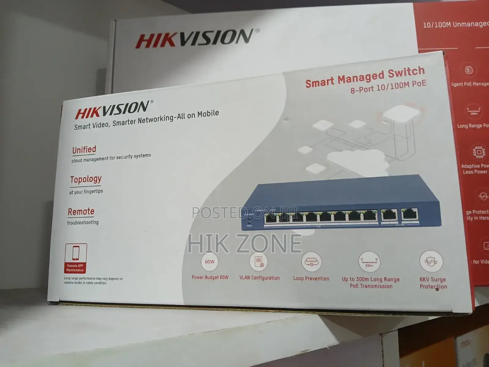 Hikvision Smart Managde Switch 8 Port10/100m Poe