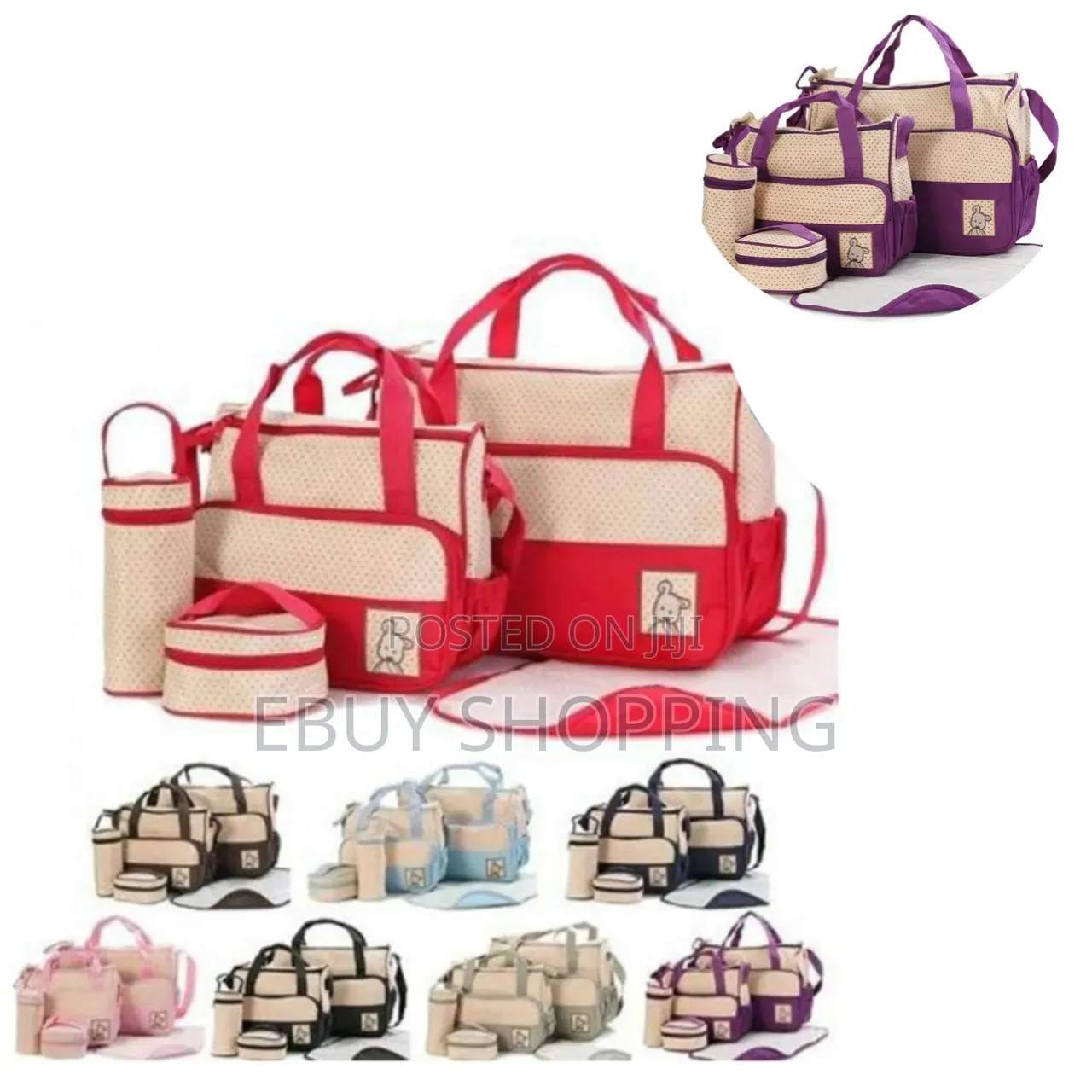 Multifunctional Maternity Bag 5pcs Set: Baby Bag, Handbag,
